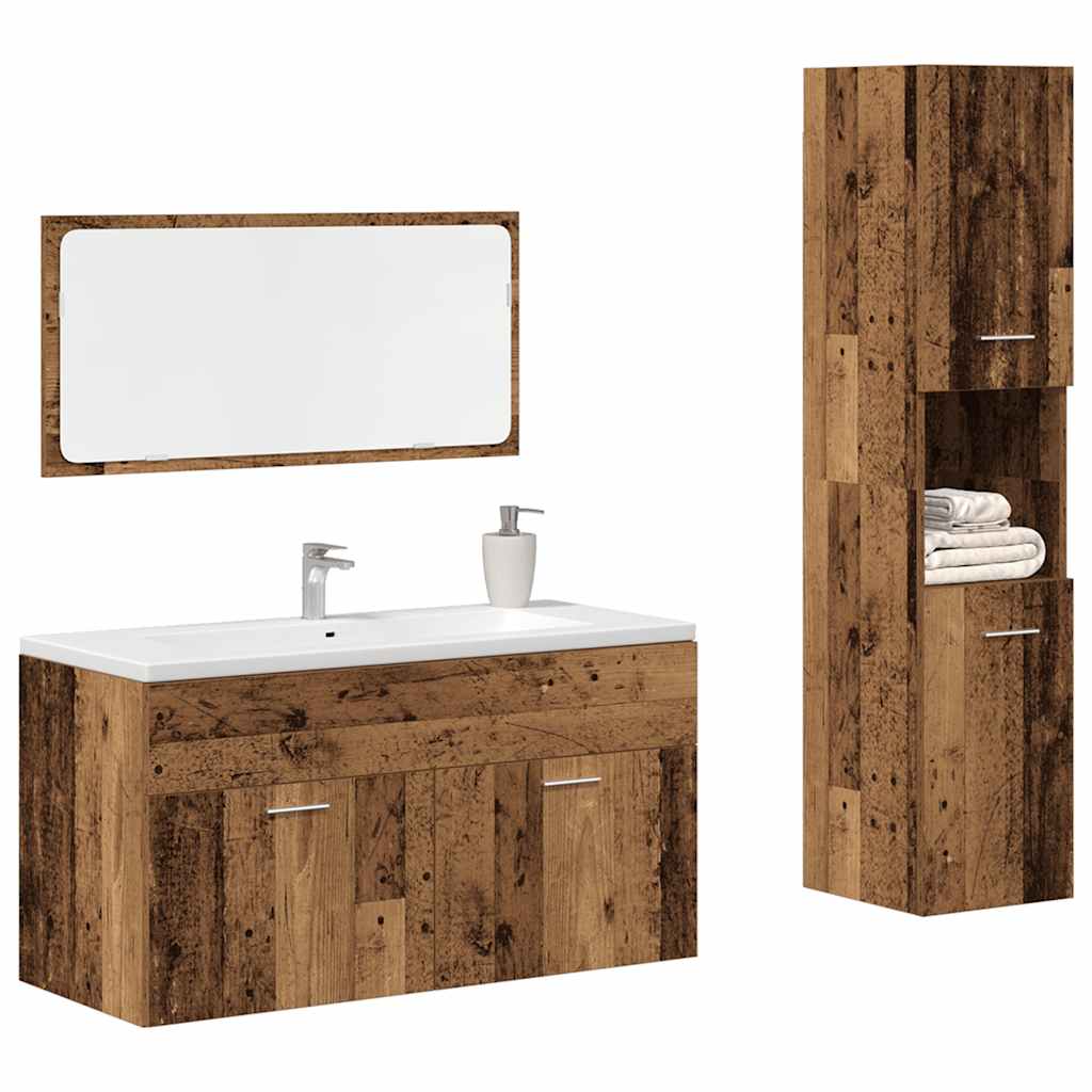 Bathroom Furniture Set Engineered Wood