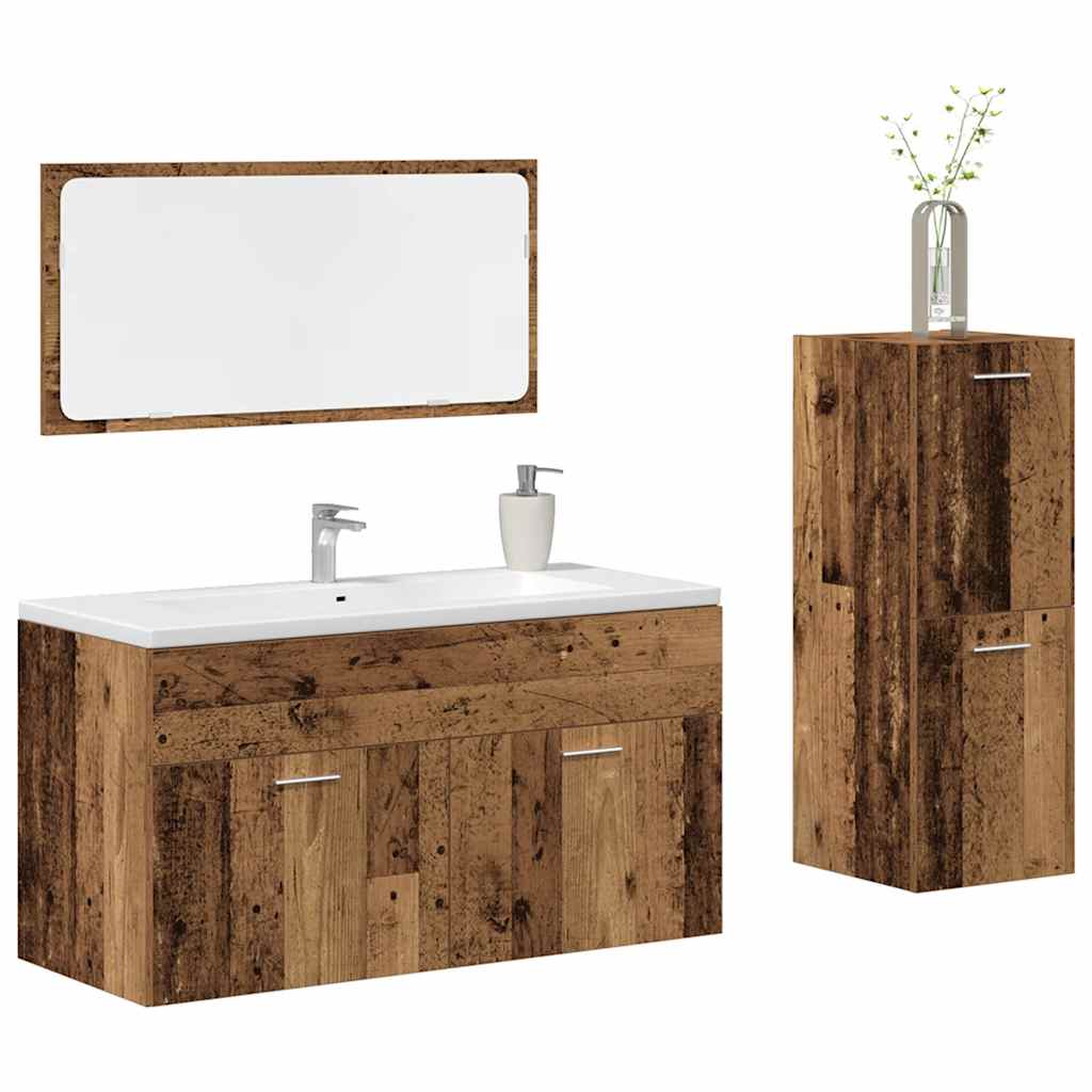 Bathroom Furniture Set Engineered Wood