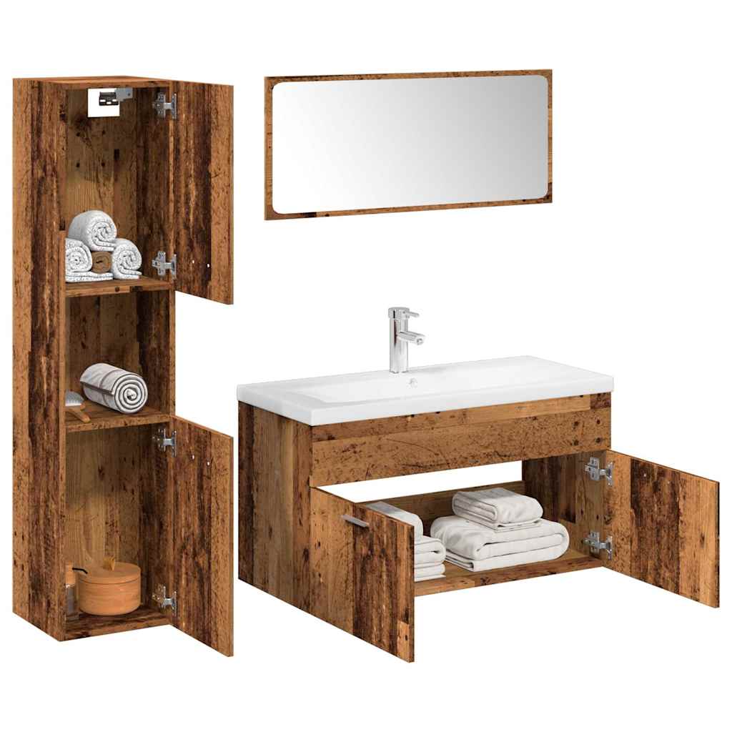 Bathroom Furniture Set Engineered Wood
