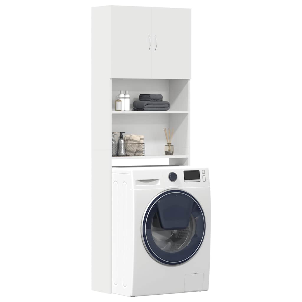 Washing Machine Cabinet 64X24X190 Cm Engineered Wood