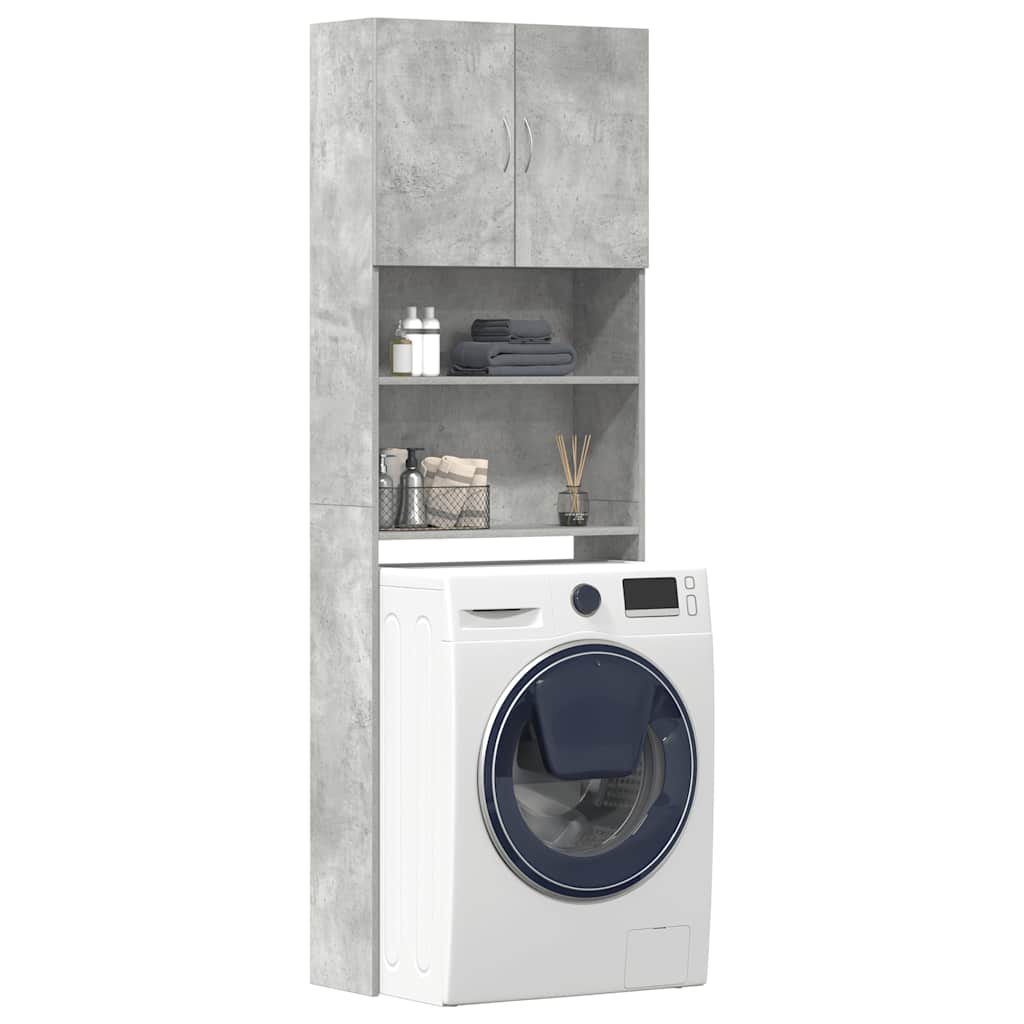 Washing Machine Cabinet 64X24X190 Cm Engineered Wood