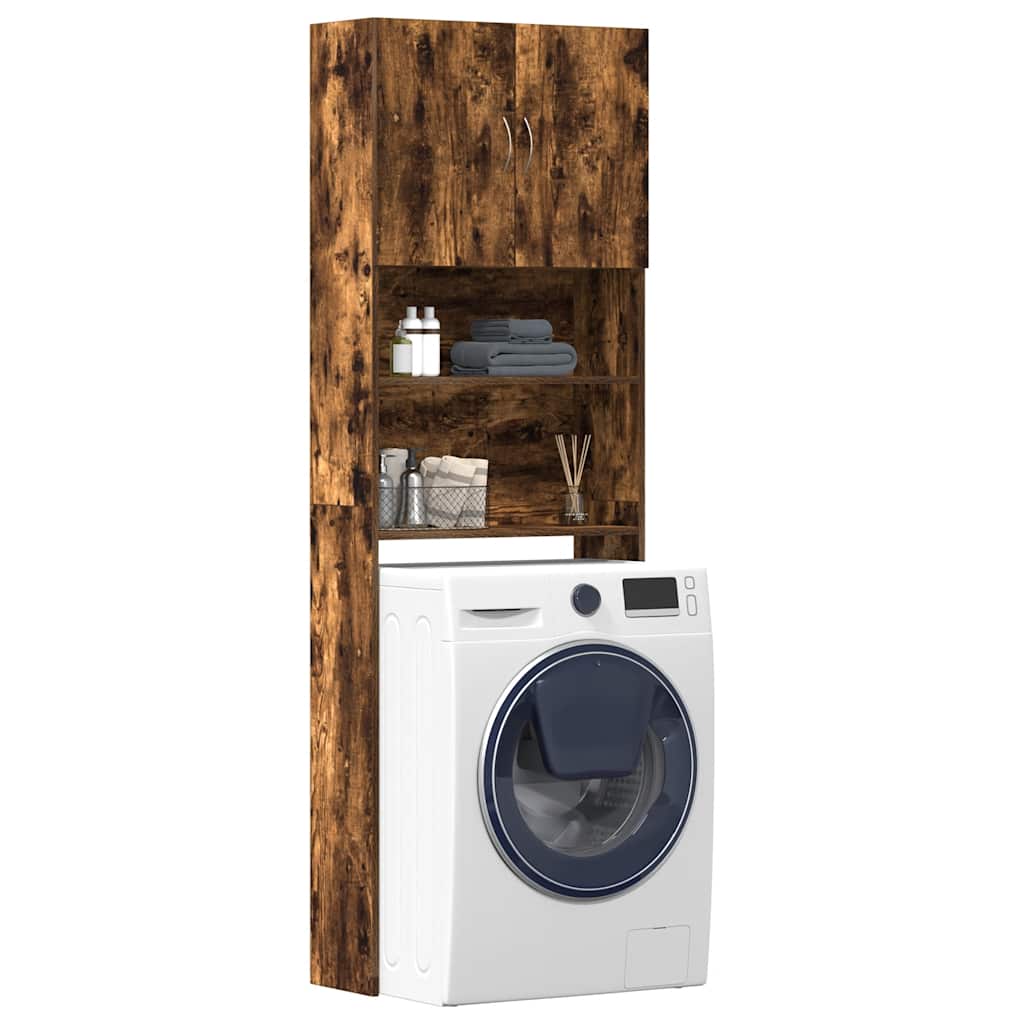 Washing Machine Cabinet 64X24X190 Cm Engineered Wood