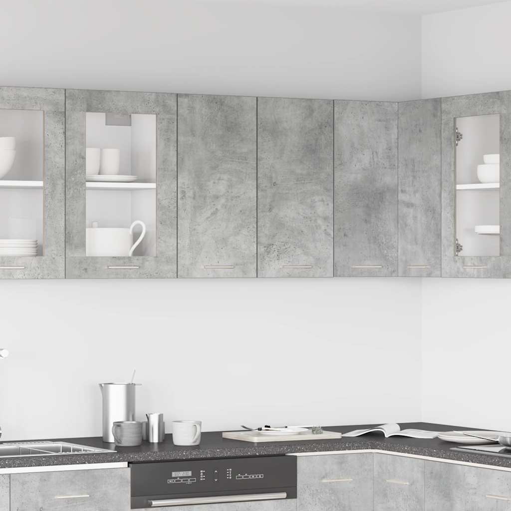 Kitchen Wall Cabinet Concrete Grey 60X31X60 Cm Engineered Wood