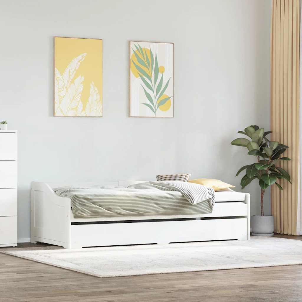 Daybed With Trundle Without Mattress Irun 90X200 Cm