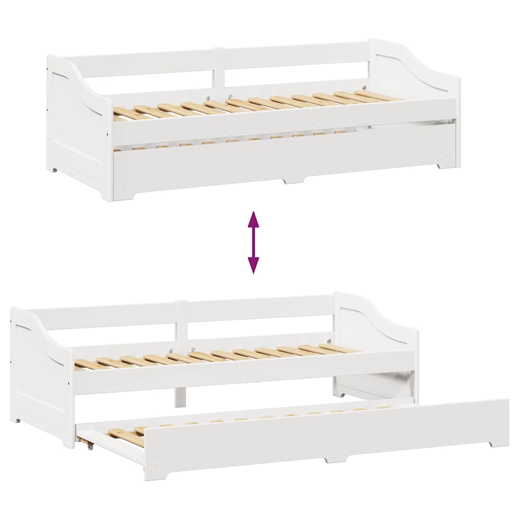 Daybed With Trundle Without Mattress Irun 90X200 Cm