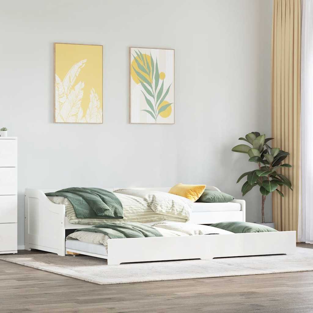 Daybed With Trundle Without Mattress Irun 90X200 Cm