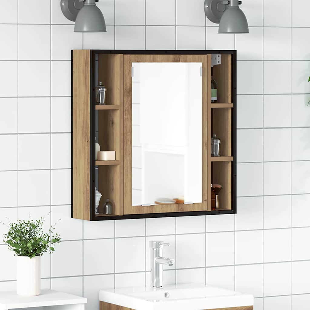 Bathroom Mirror Cabinet 60X16X60 Cm Engineered Wood