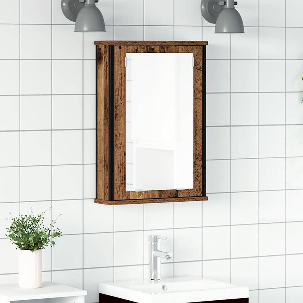 Bathroom Mirror Cabinet 42X12X60 Cm Engineered Wood