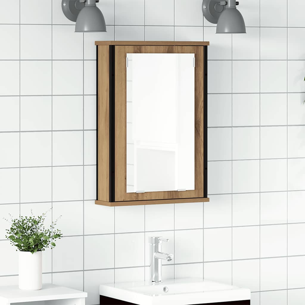 Bathroom Mirror Cabinet 42X12X60 Cm Engineered Wood