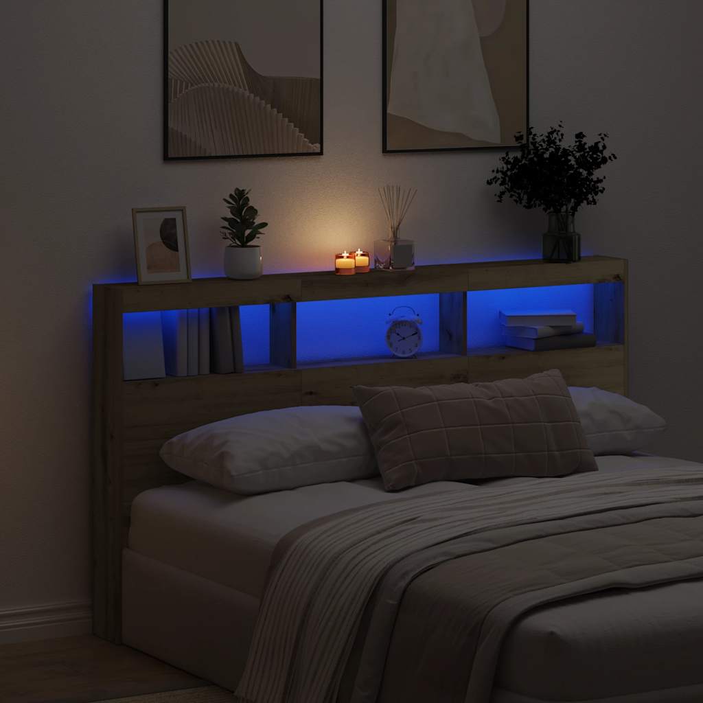Headboard Cabinet With Led
