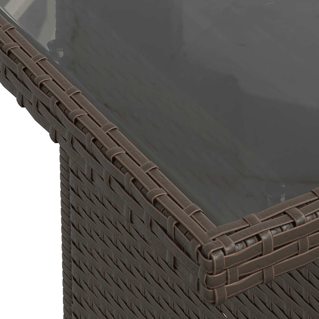 7 Piece Garden Sofa Set With Cushions Poly Rattan Acacia