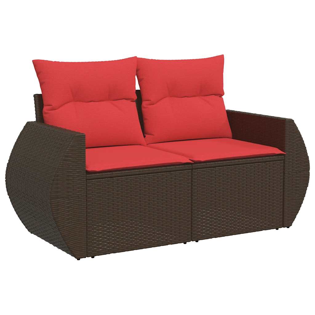 9 Piece Garden Sofa Set With Cushions Poly Rattan Acacia
