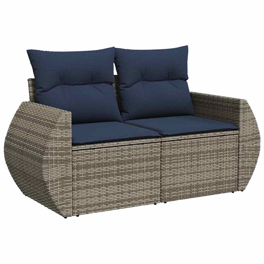 9 Piece Garden Sofa Set With Cushions Poly Rattan Acacia