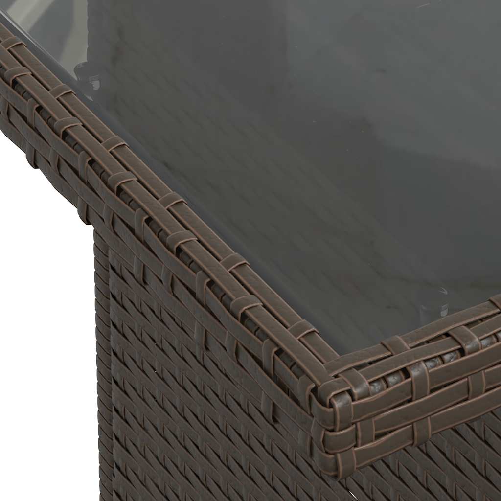 5 Piece Garden Sofa Set With Cushions Poly Rattan Acacia