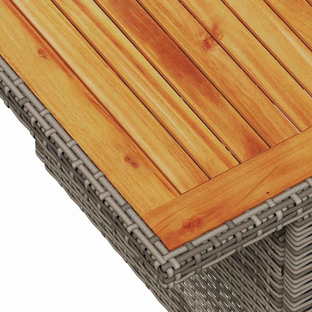 6 Piece Garden Sofa Set With Cushions Poly Rattan Acacia