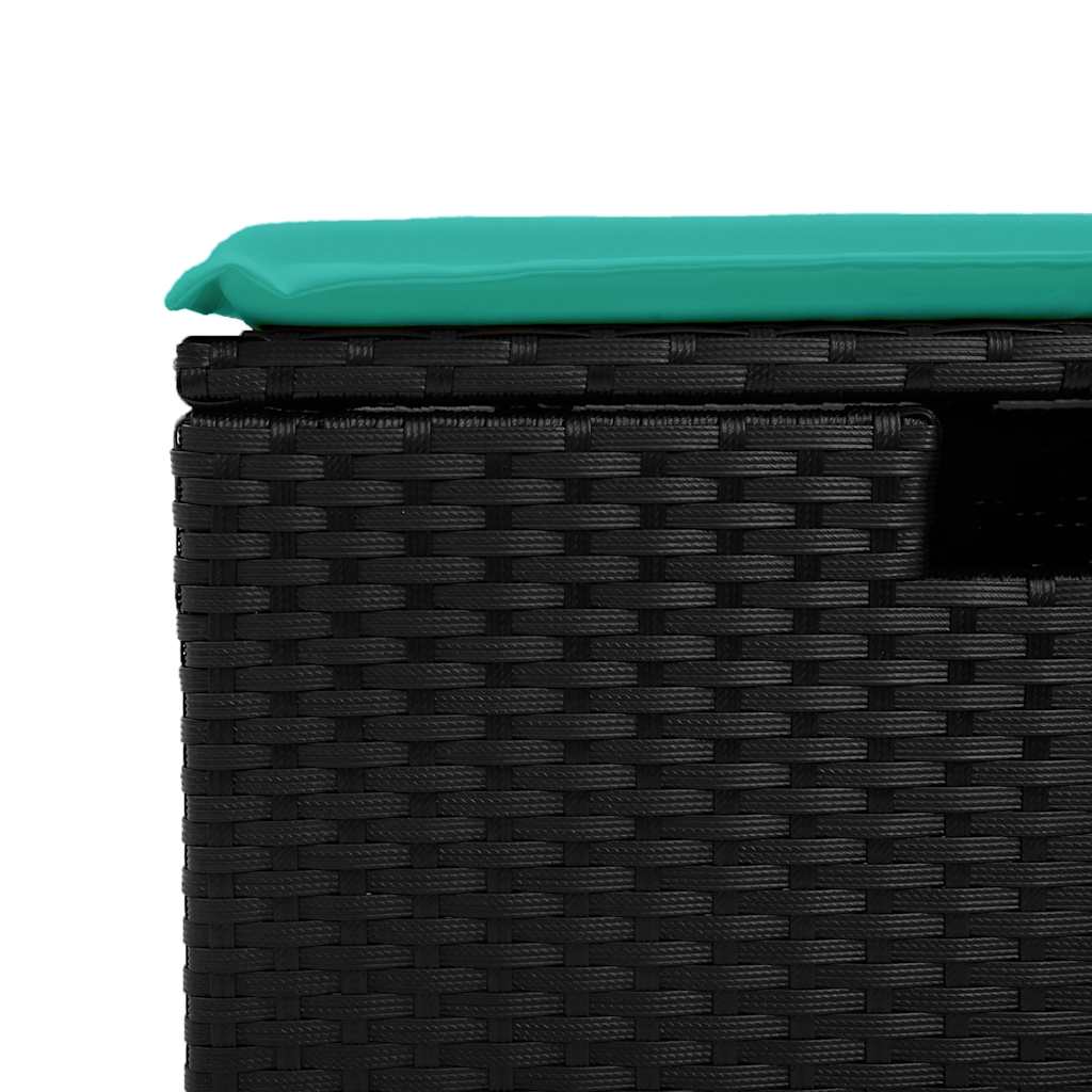 2 Piece Garden Sofa Set With Cushions Poly Rattan Acacia