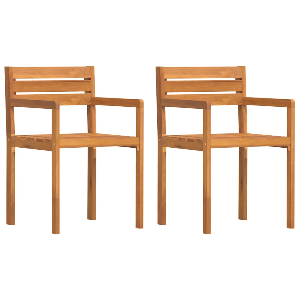 Garden Chairs 2 Pcs 50X53X80 Cm Solid Wood Acacia