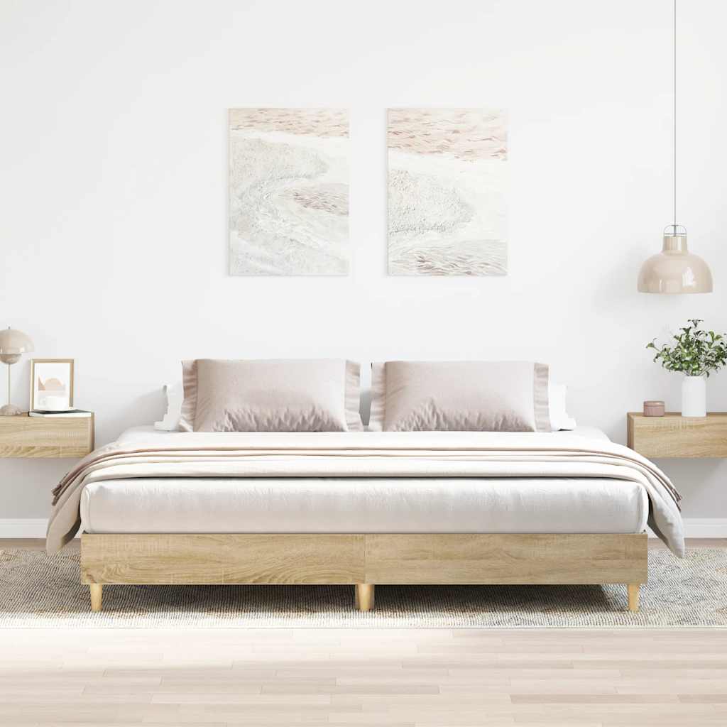 Bed Frame No Mattress Engineered Wood