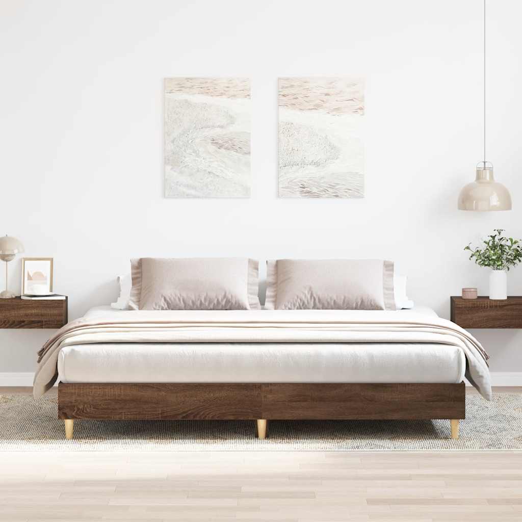 Bed Frame No Mattress Engineered Wood