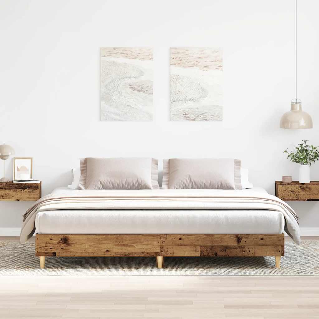 Bed Frame No Mattress Engineered Wood
