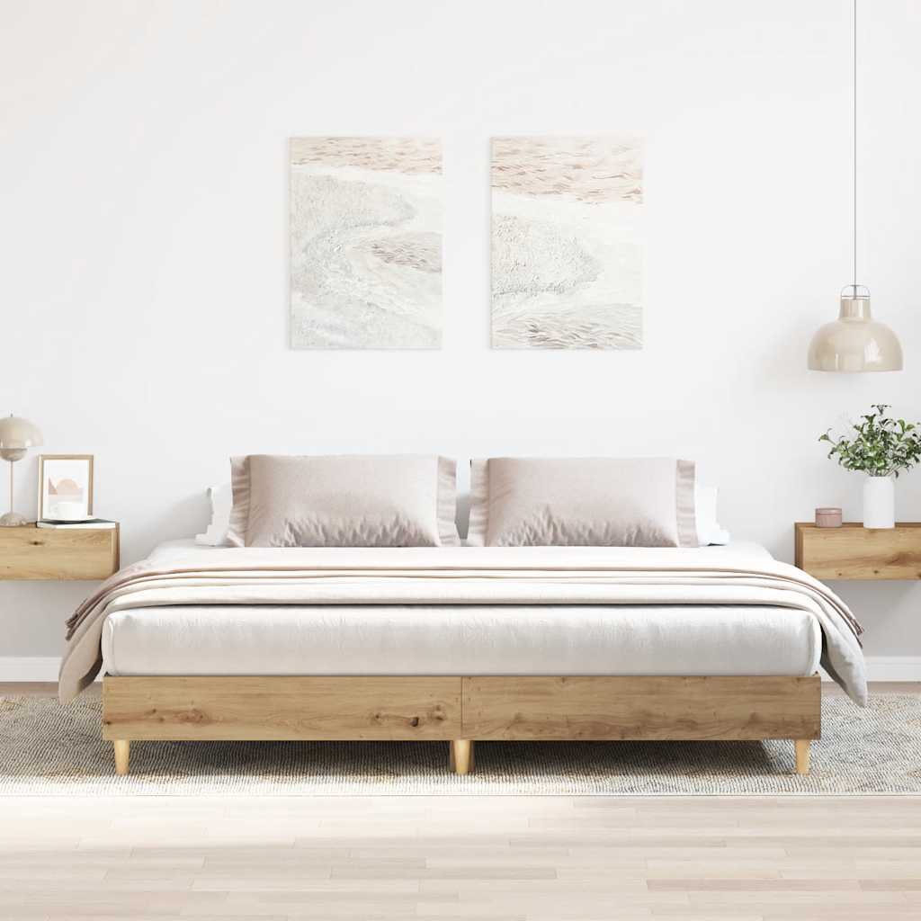 Bed Frame No Mattress Engineered Wood
