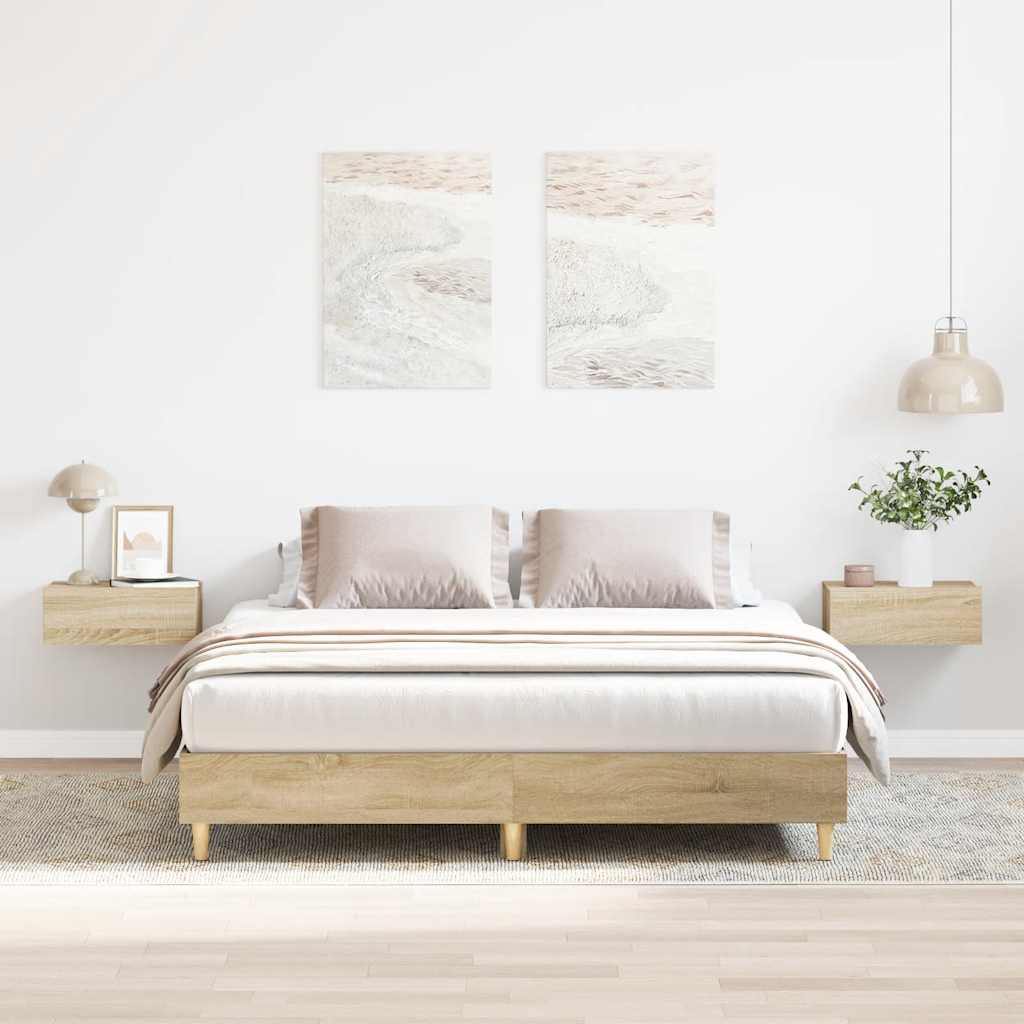 Bed Frame No Mattress Engineered Wood