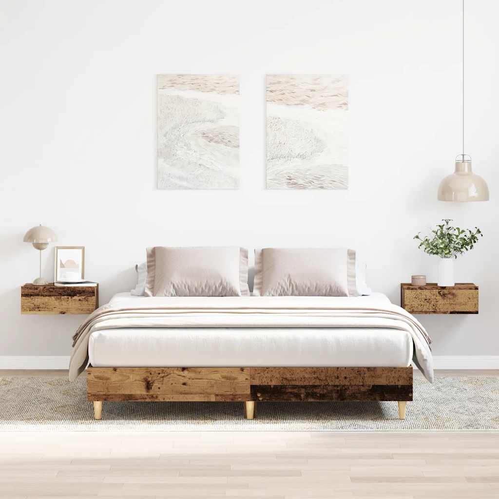 Bed Frame No Mattress Engineered Wood