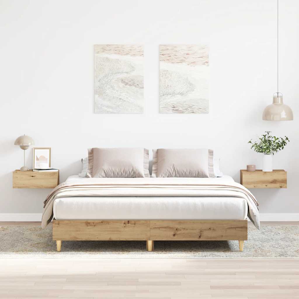 Bed Frame No Mattress Engineered Wood