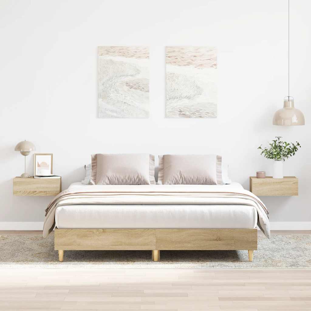 Bed Frame No Mattress Engineered Wood