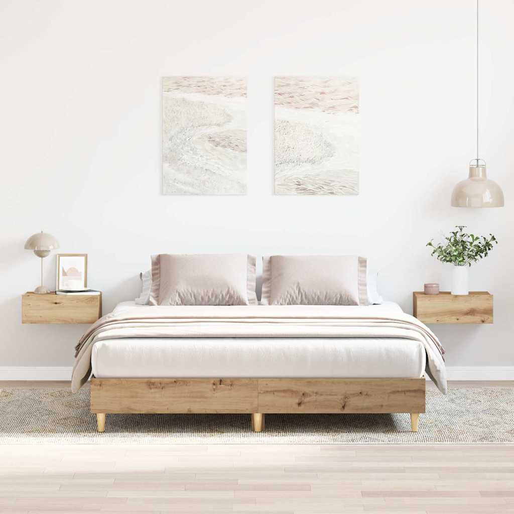 Bed Frame No Mattress Engineered Wood
