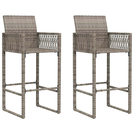 3 Piece Garden Bar Set Without Cushions Poly Rattan Acacia