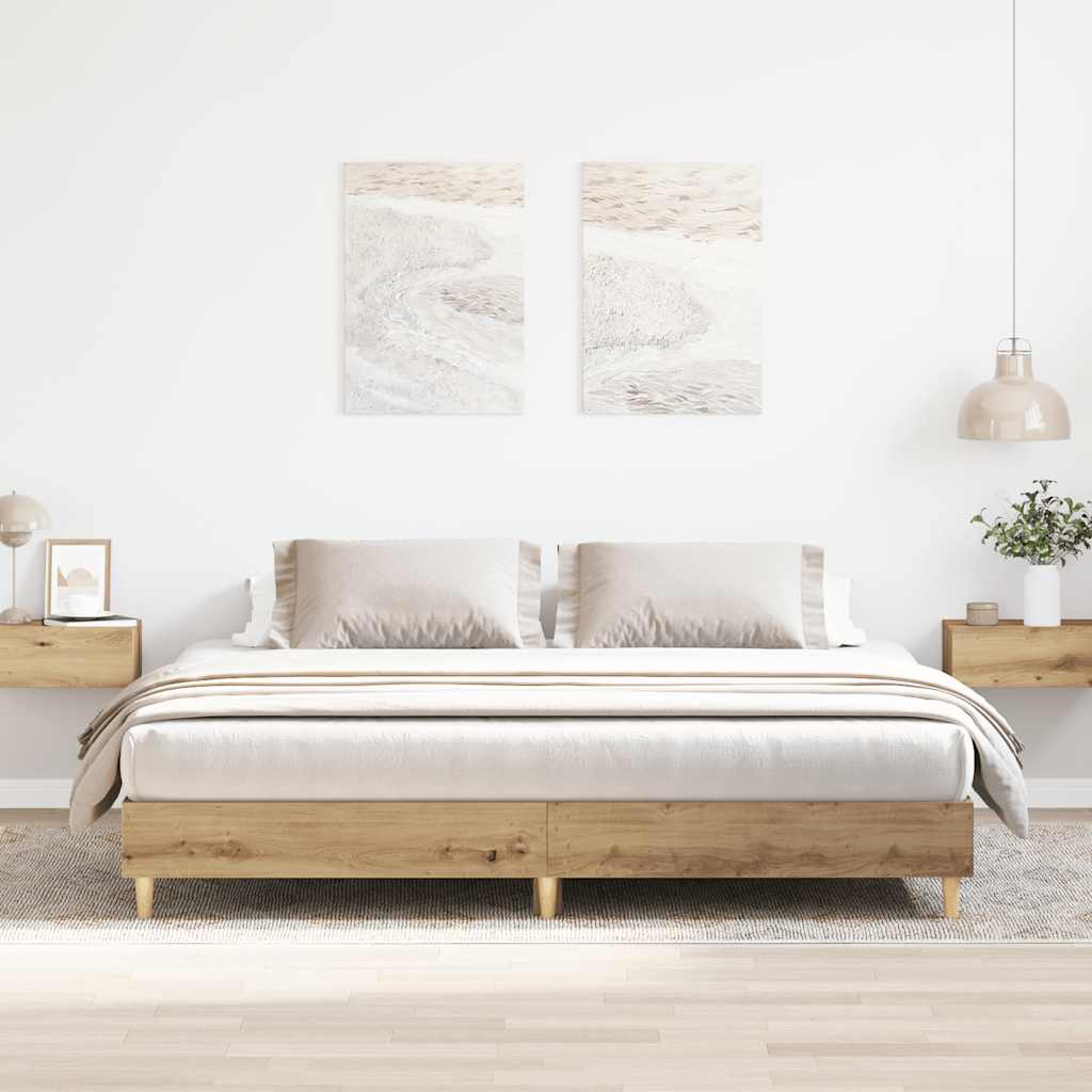 Bed Frame Without Mattress 180X200Cm Engineered Wood