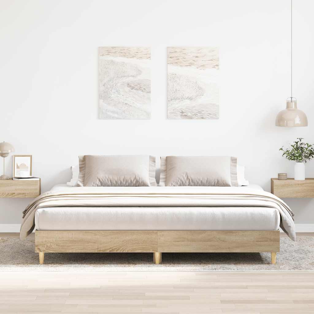 Bed Frame Without Mattress 180X200Cm Engineered Wood