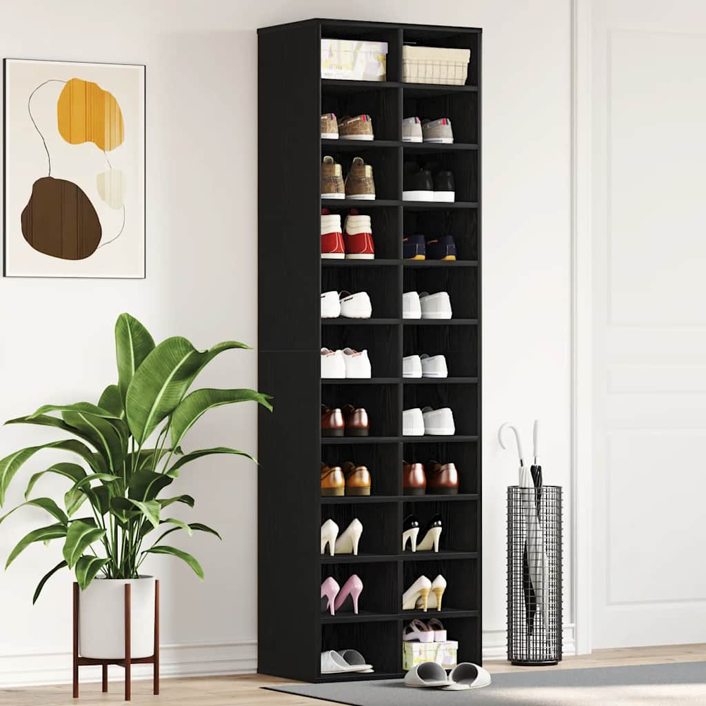 Shoe Cabinet 54X34X183 Cm Engineered Wood
