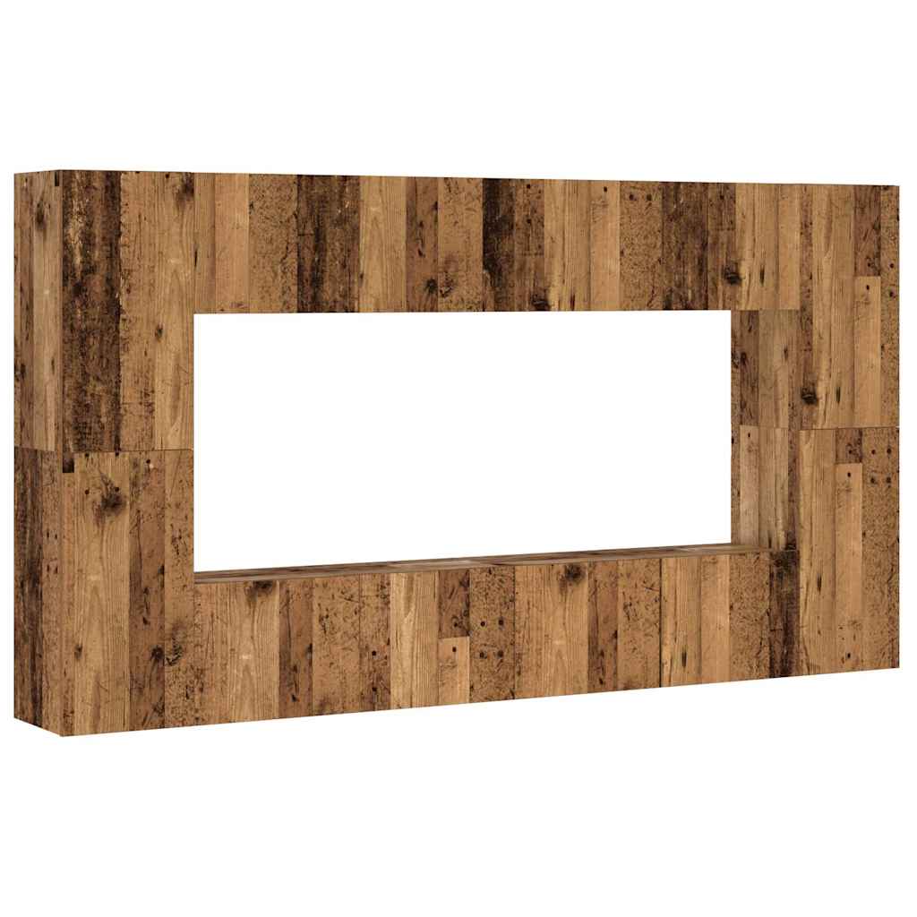 Wall Mounted Tv Cabinets 8 Pcs Engineered Wood