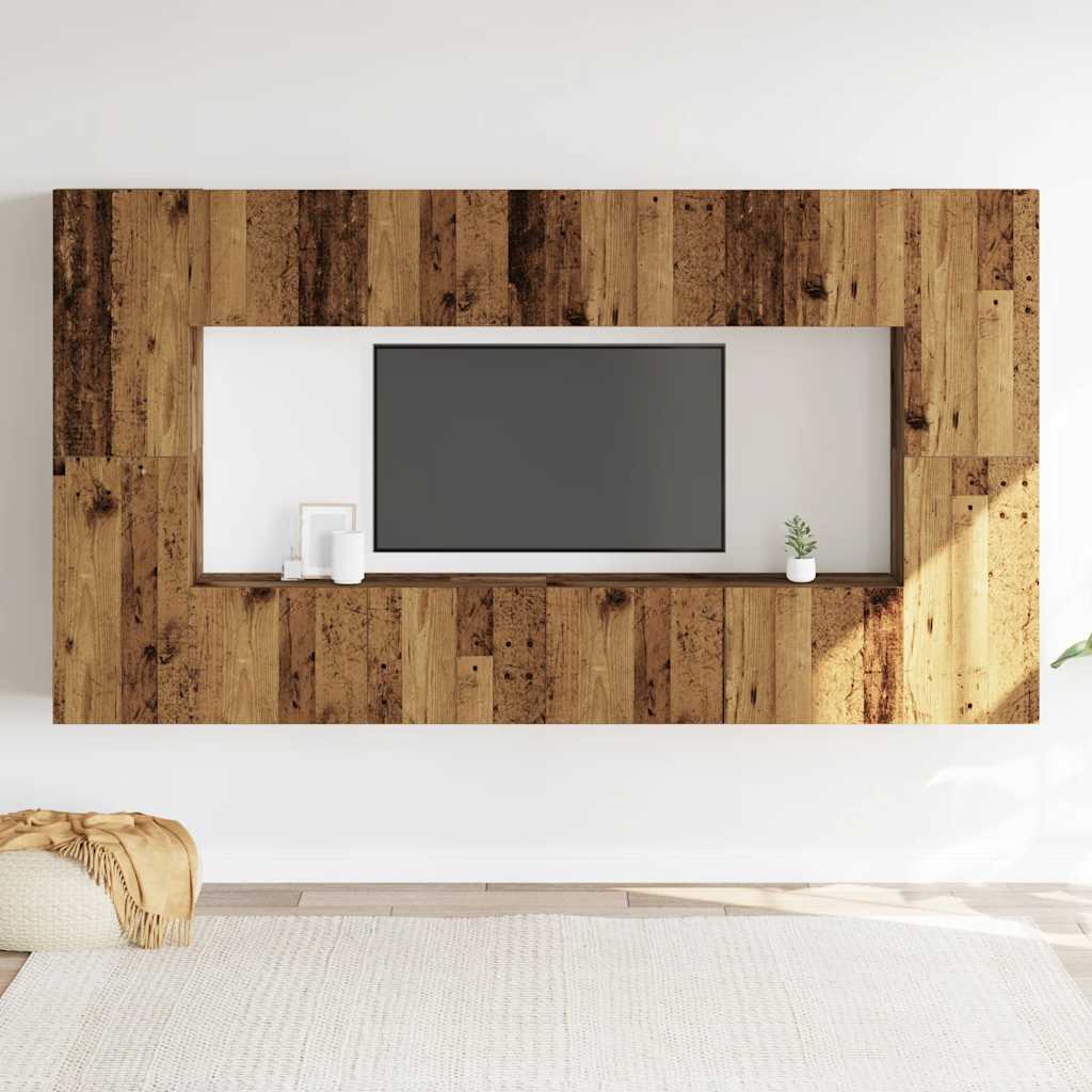Wall Mounted Tv Cabinets 8 Pcs Engineered Wood