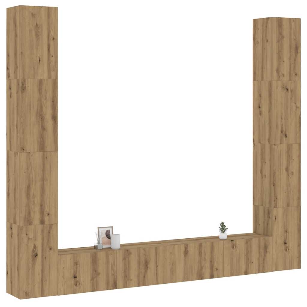 6 Piece Tv Cabinet Set Wall-Mounted Engineered Wood,  Tv Stand 80X30X30 Cm Made Of Engineered Wood,  Wall-Mounted Tv Cabinets - 2 Pcs , 30.5X30X, Made From Engineered Wood