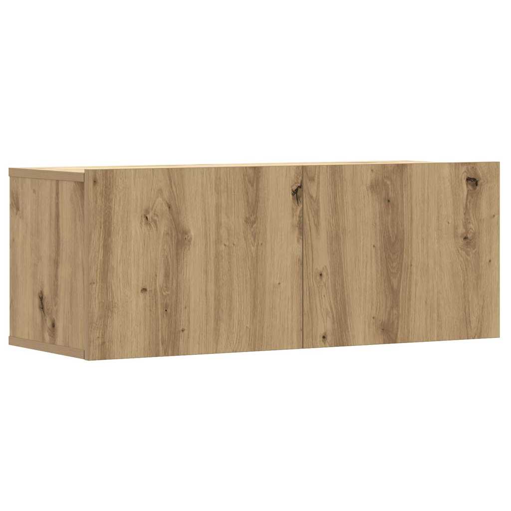 5 Piece Tv Cabinet Set Wall-Mounted Artisan Oak Engineered Wood