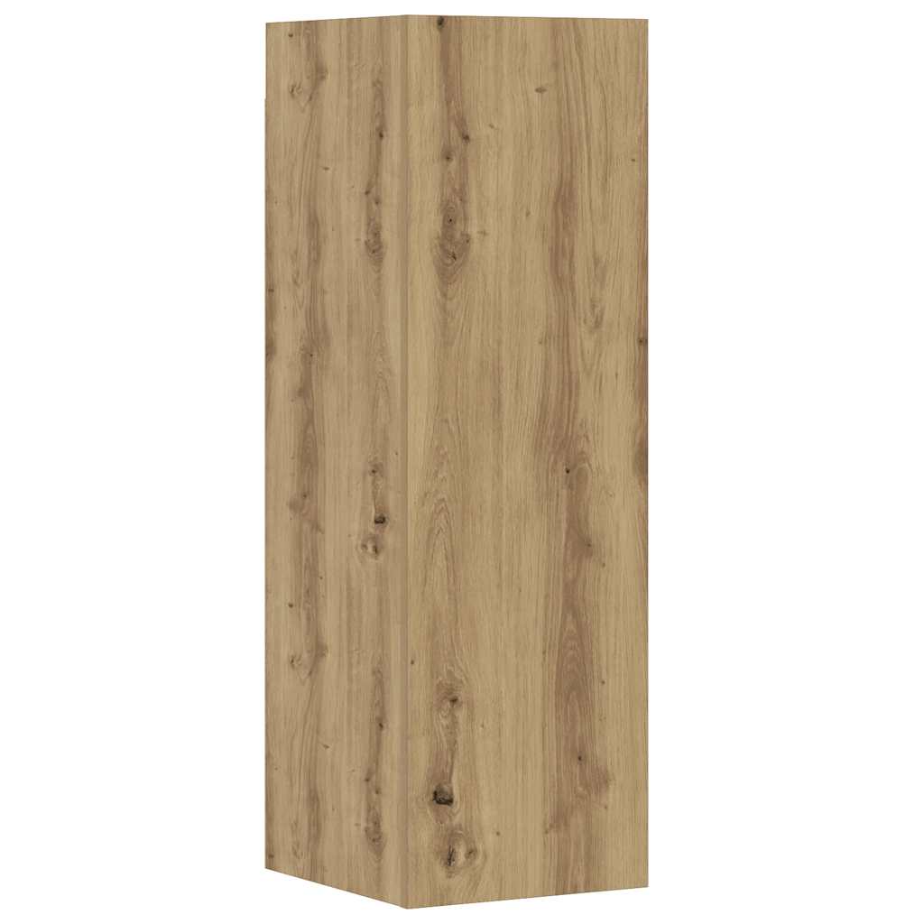 5 Piece Tv Cabinet Set Wall-Mounted Artisan Oak Engineered Wood