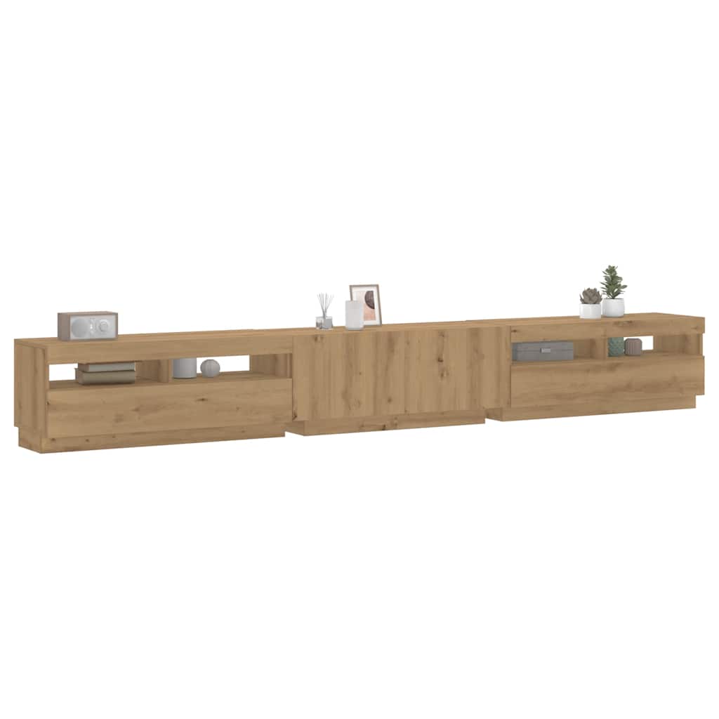 Tv Cabinet With Led Lights 300X35X40 Cm