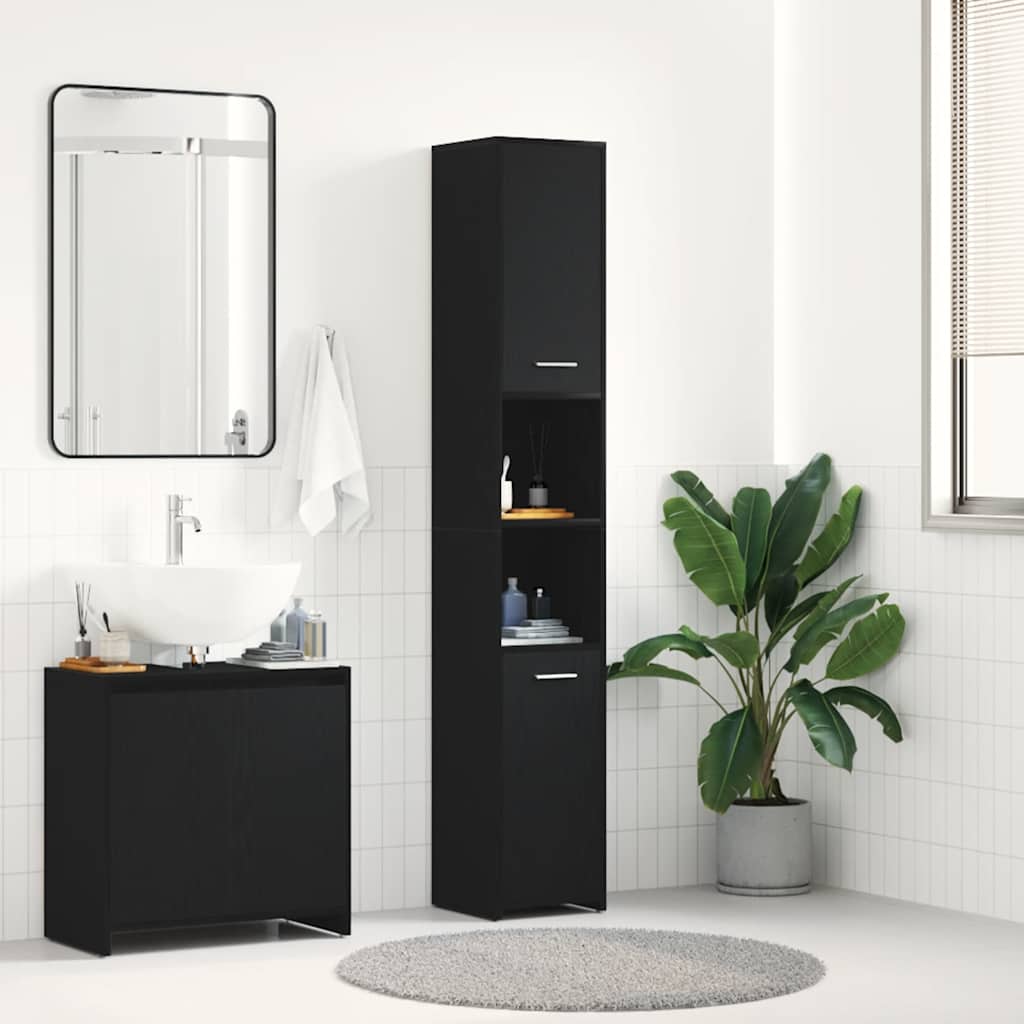 Bathroom Cabinet 30X30X183.5 Cm Engineered Wood
