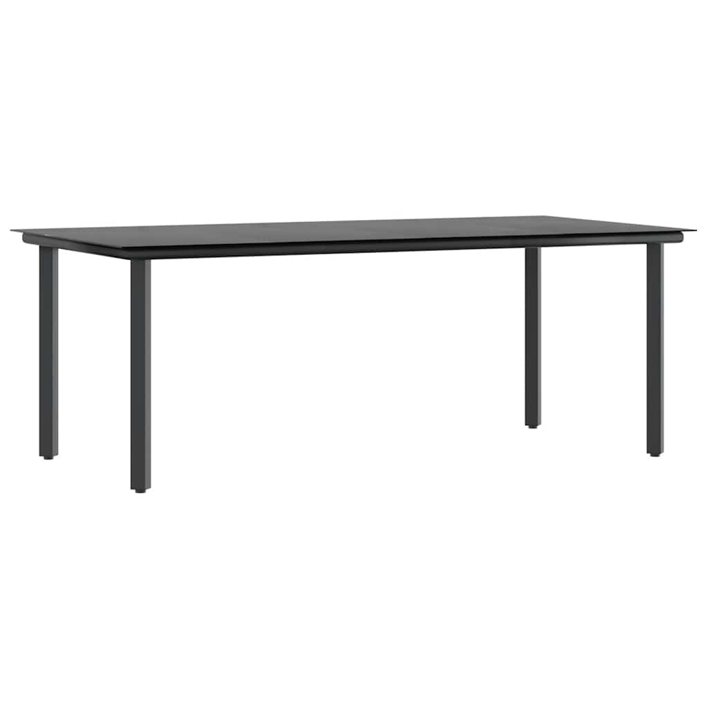 9 Piece Garden Dining Set Poly Rattan Glass