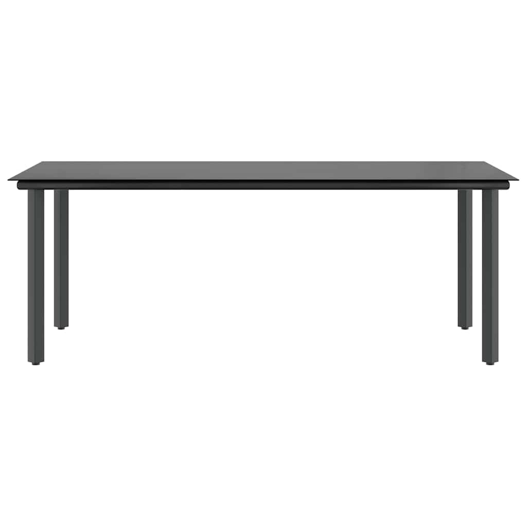 9 Piece Garden Dining Set Poly Rattan Glass