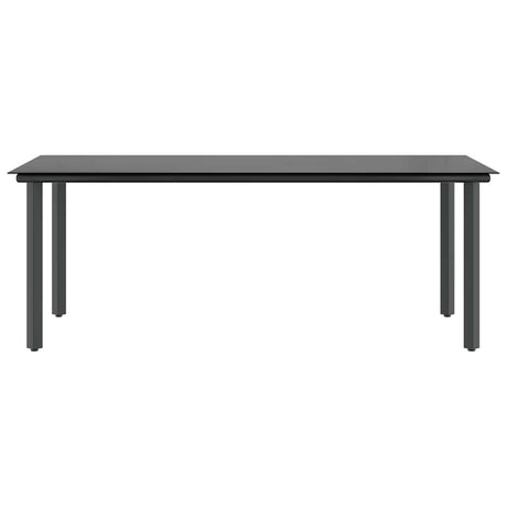 9 Piece Garden Dining Set Poly Rattan Glass