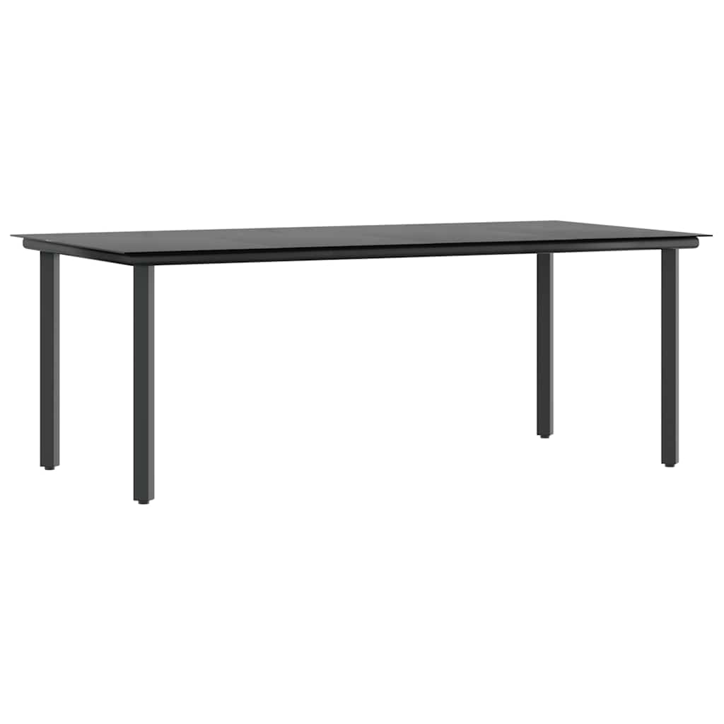 9 Piece Garden Dining Set Poly Rattan Glass