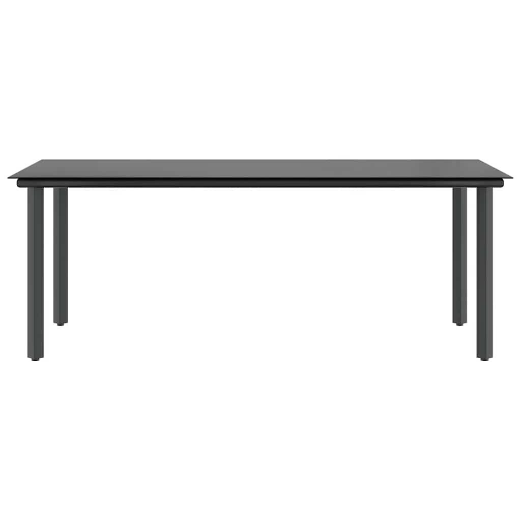 9 Piece Garden Dining Set Poly Rattan Glass