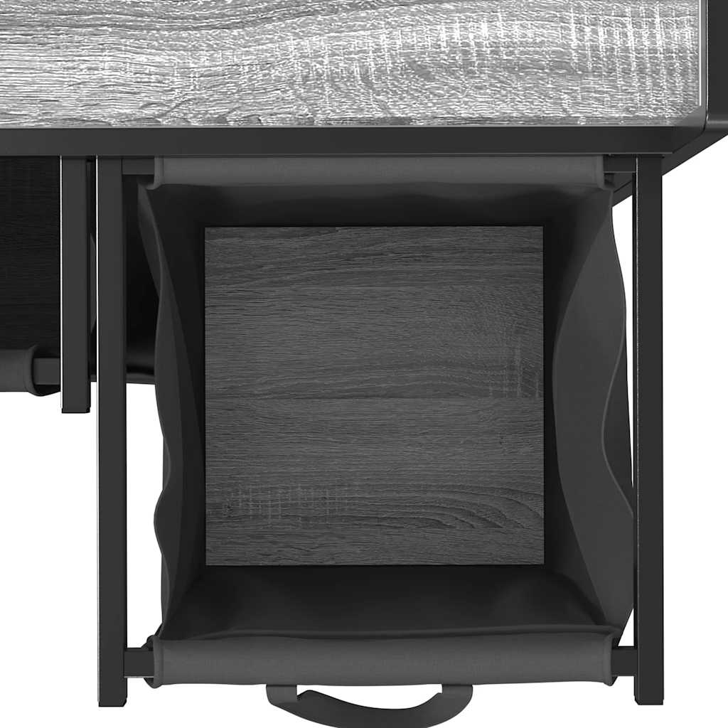 Laundry Basket 3 Compartments With Shelf
