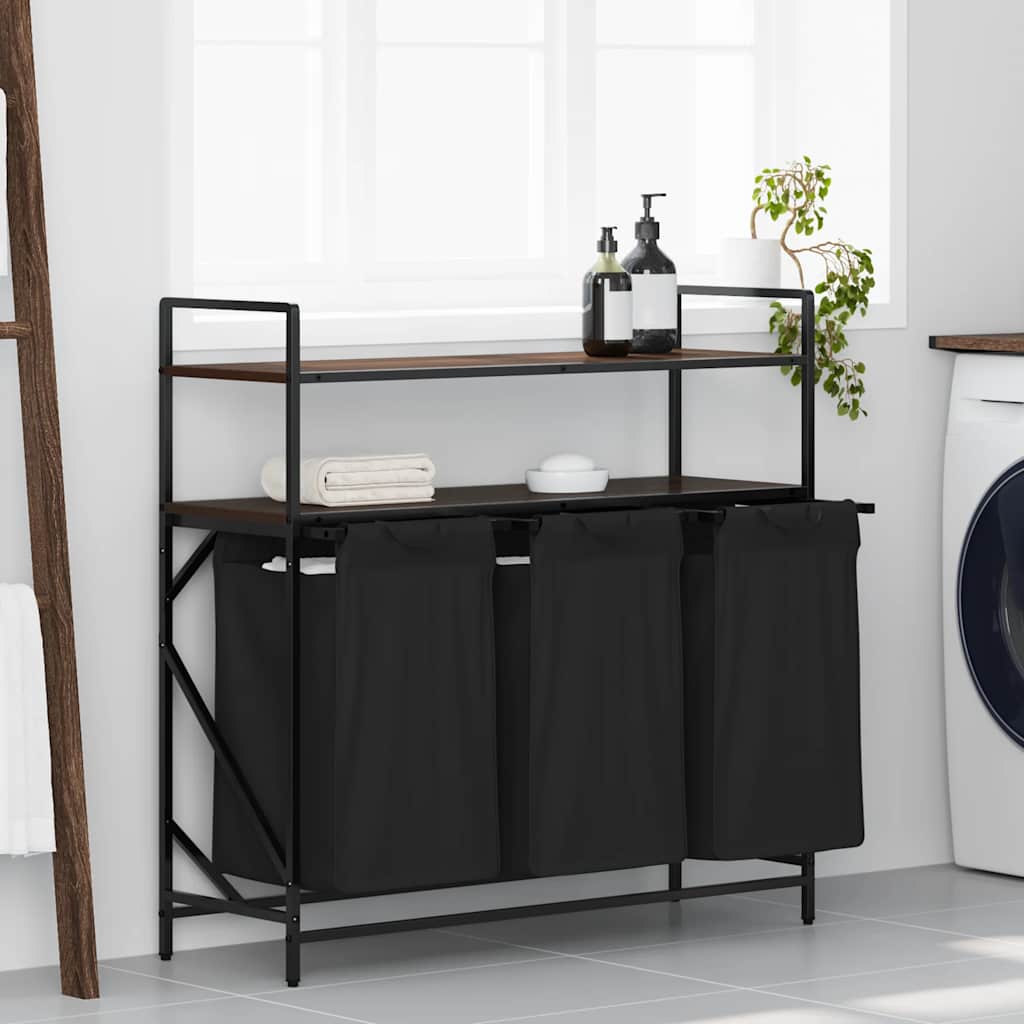 Laundry Basket 3 Compartments With Shelves