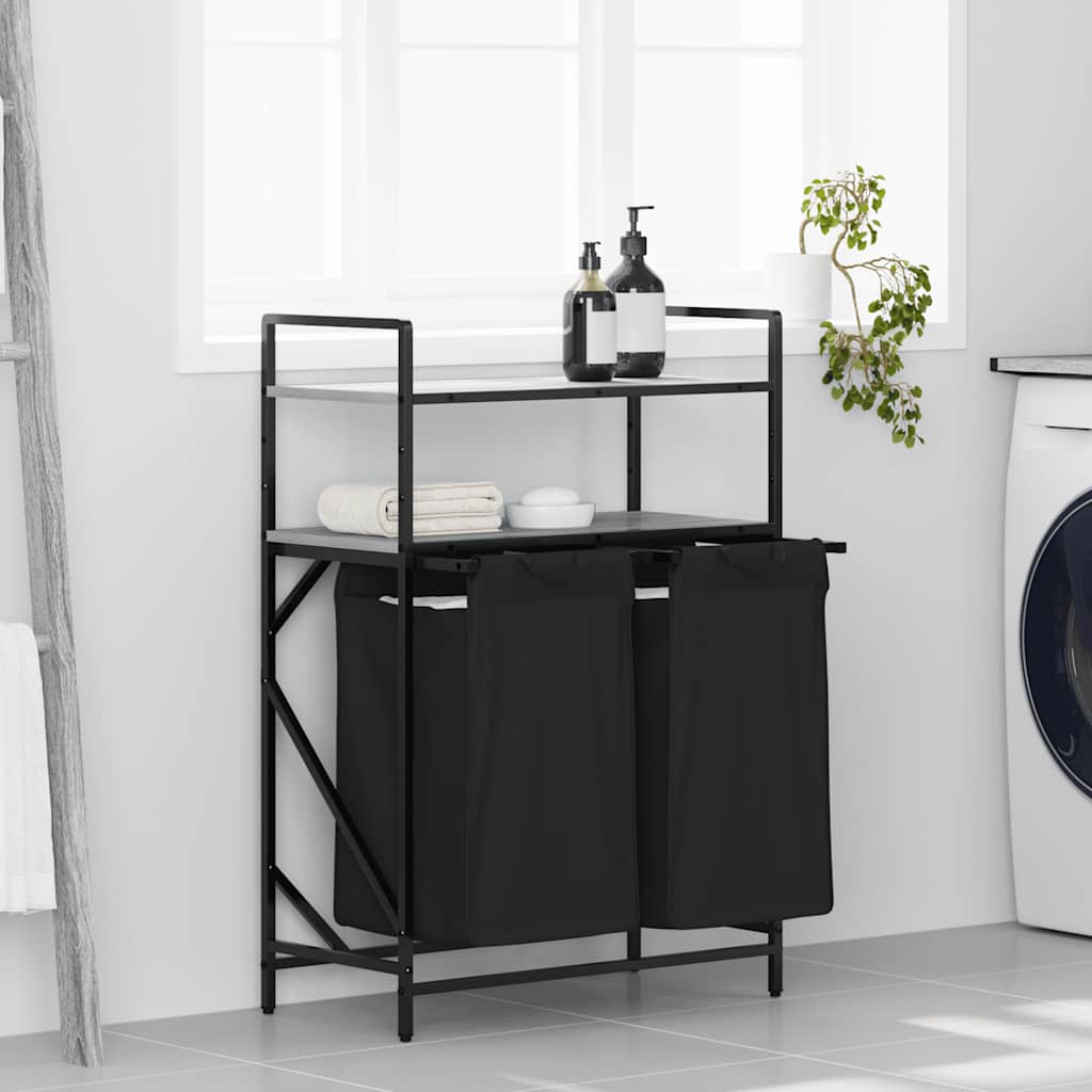 Laundry Basket 3 Compartments With Shelves