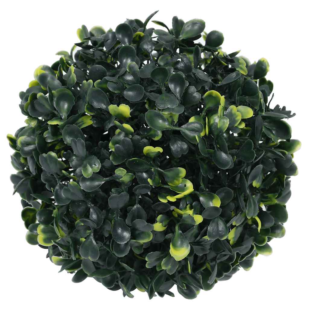 Artificial Boxwood Balls With Led Lights 2 Pcs Green